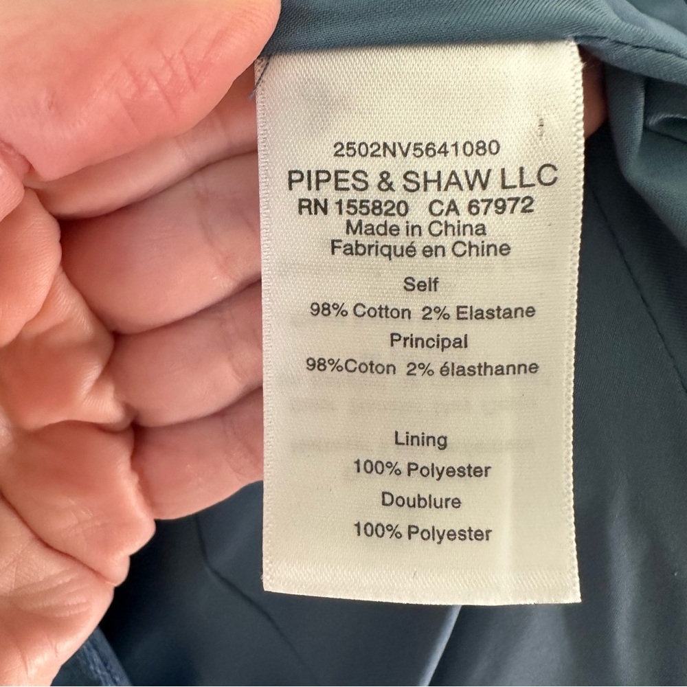 Veronica Beard Denim Liana Tailored Top in Blue SZ US 8 - Picture 5 of 8